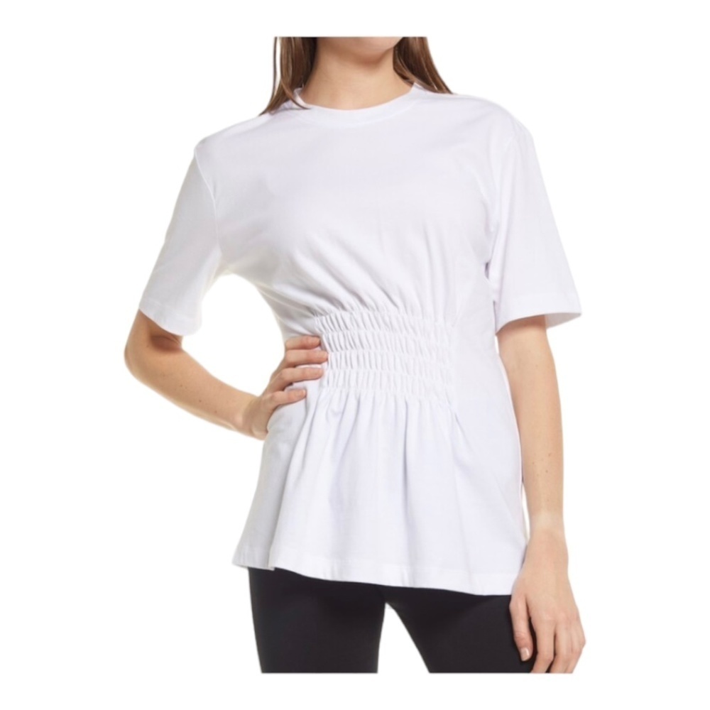 Nwt Open Edit Waist Detail Top / white